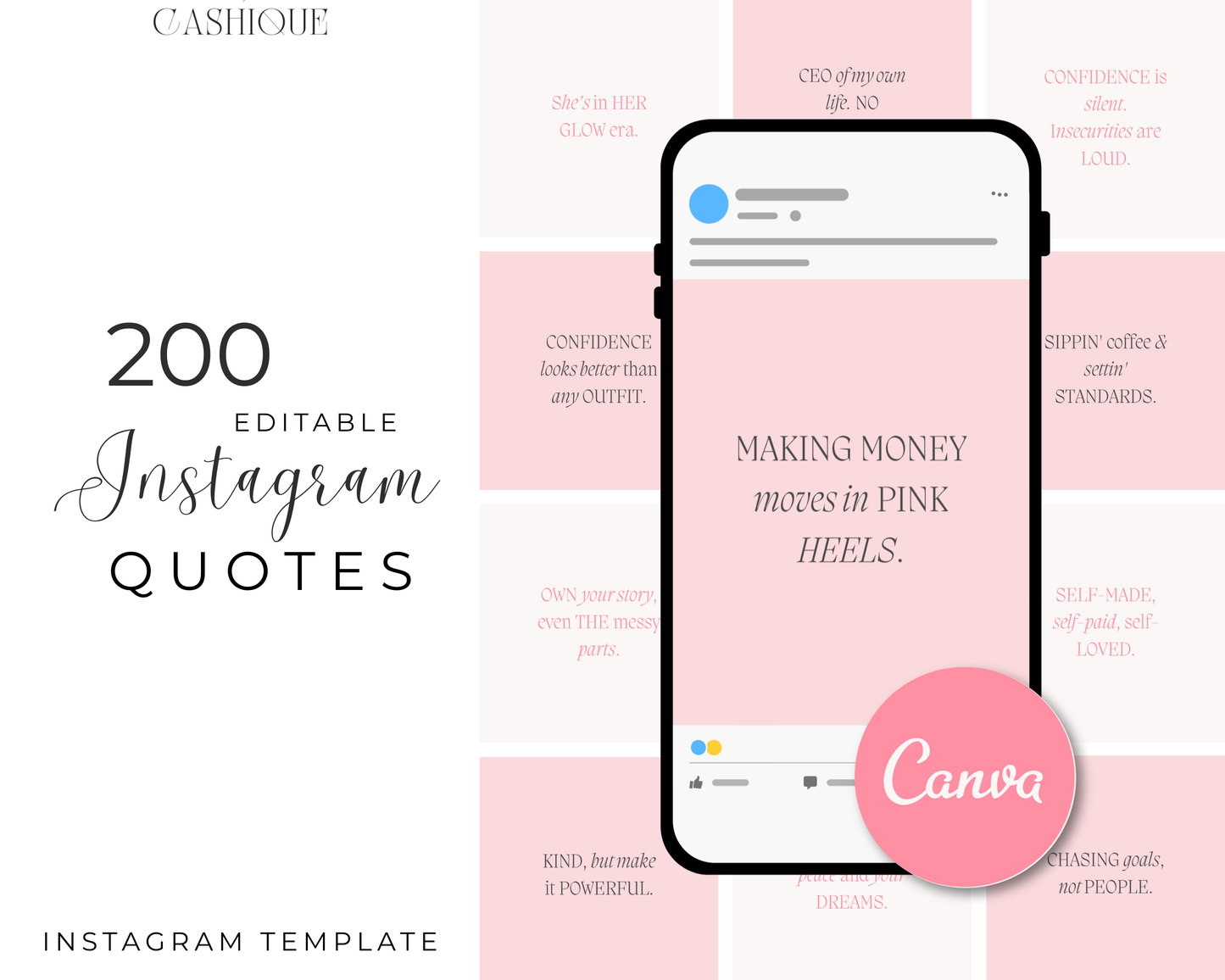 200 Girly Instagram + TikTok Quotes | Editable