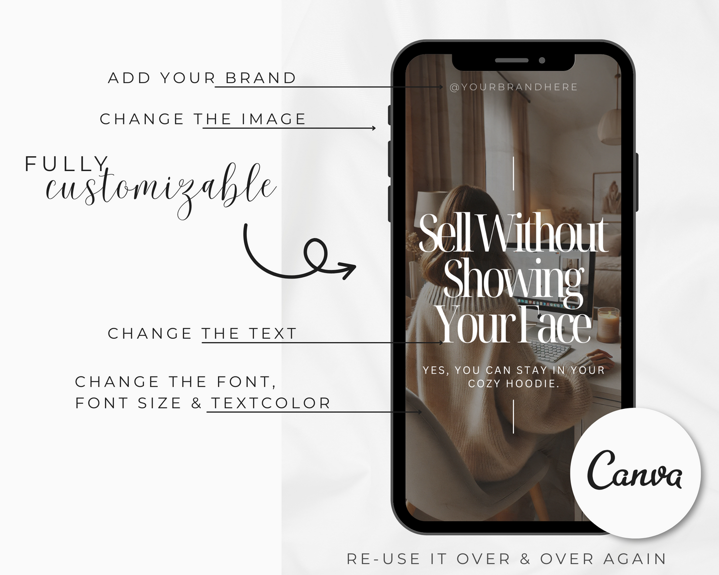 30 Editable Instagram Reels Cover Templates for Canva Includes: The Faceless Funnel eBook + Free Digital Product Mini Guide